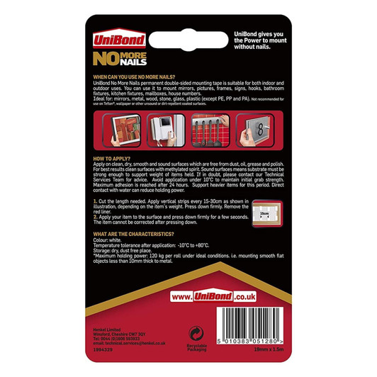 UniBond No More Nails Roll - Ultra Strong (Red)