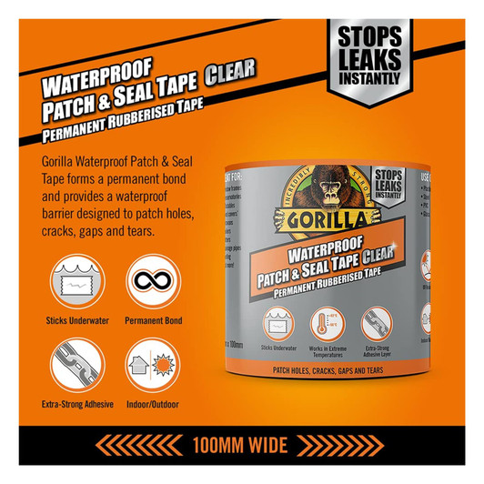 Gorilla Waterproof Patch and Seal Tape Clear