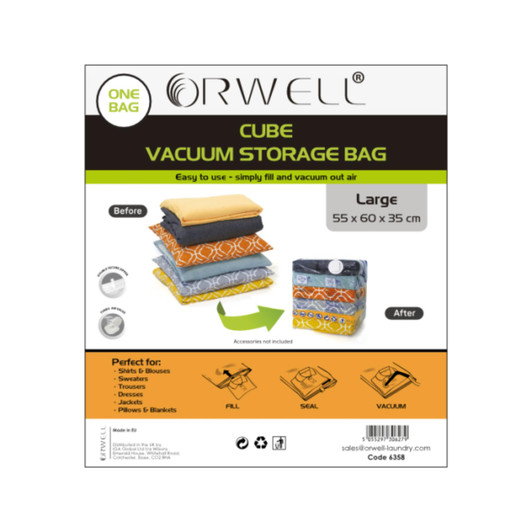 Orwell Cube Vacuum Storage Bag Large 55 x 60 x 35cm 1pk