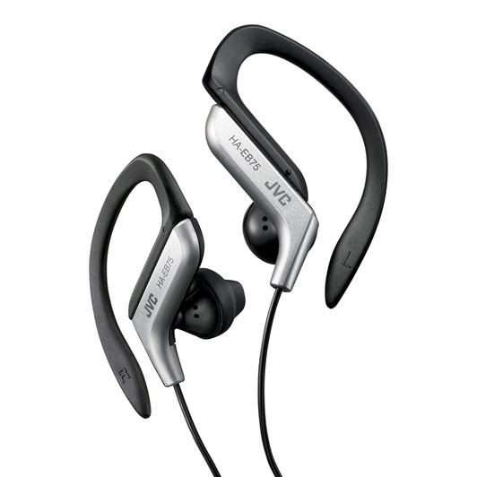 JVC HAEB75SN Sports Earphones with Adjustable Clip - Silver