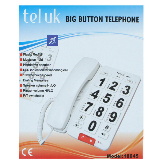 Tel UK Desk Phone - White