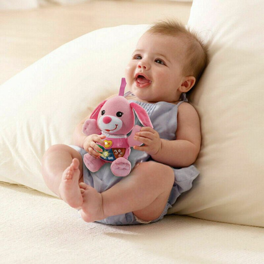 VTech 502353 Little Singing Puppy, Educational Toy, Baby Musical Interactive Toy with Lights and Sounds, Gift Suitable for 3, 6, 12 Month Boys and Girls, Pink, 5.0 cm*11.0 cm*11.0 cm