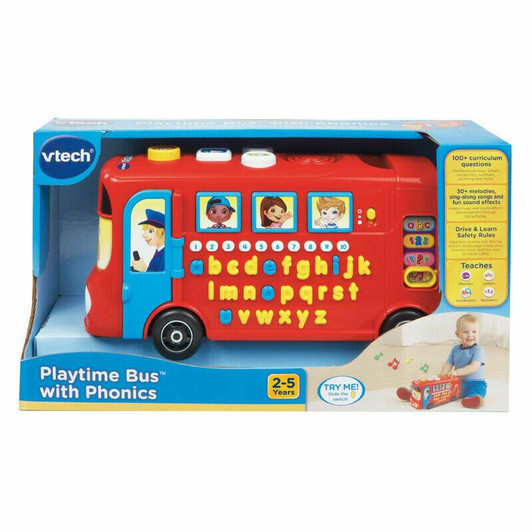 Vtech 150003 Playtime Bus Educational Playset, Learning Toy, Suitable For 18 Months, Red, 25.7 x 12.2 x 15.9 cm