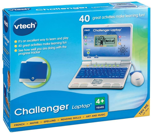 VTech Challenger Laptop Blue For Pre-school Kids|Educational Computer Toy|4y+