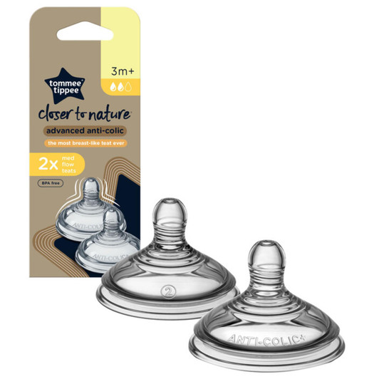 Tommee Tippee Advanced Comfort Medium Flow Teats x 2
