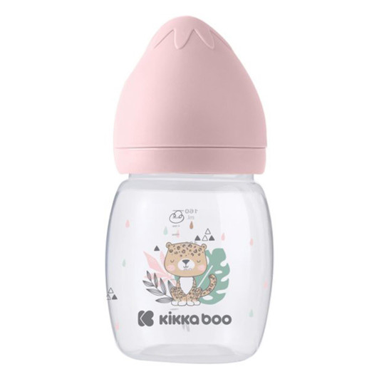 Kikka Boo Wide-neck Baby Feeding Bottle│Flow Slow│BPA free│180ml│Savanna Pink