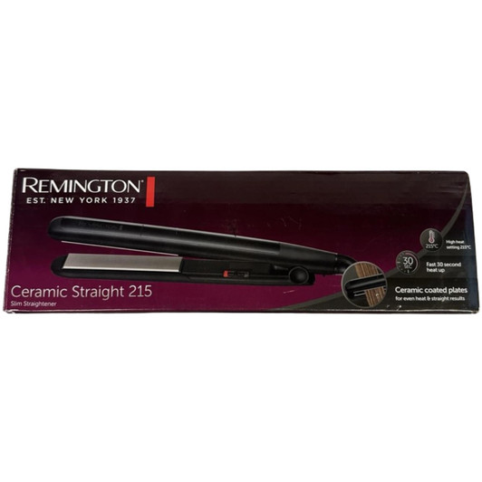 Remington 215 Ceramic Hair Straightener - Slim 110mm Floating Plates with Worldwide Voltage and 30 Second Heat Up, S1370