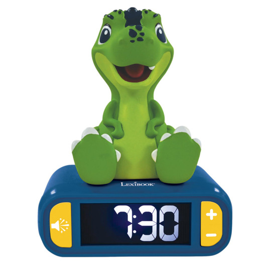 Lexibook RL800DINO 3D Dinosaur Childrens Clock with Night Light