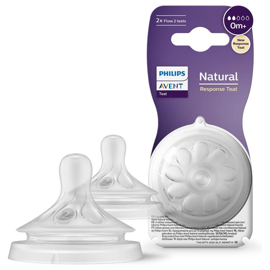 Philips Avent Natural Response 3.0 Teat Level 2 0m+ 2Pk