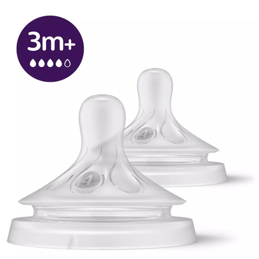 Philips Avent Natural Response 3.0 Teat Level 4 3m+ 2Pk