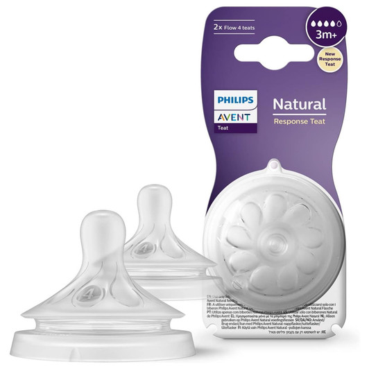 Philips Avent Natural Response 3.0 Teat Level 4 3m+ 2Pk