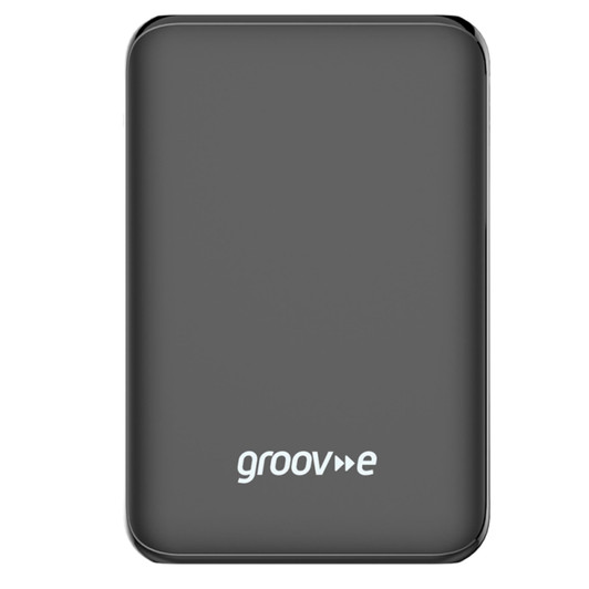 Groov-e GVCH5000BK Portable Power Bank│Dual Input & Output Ports│Black│InUK