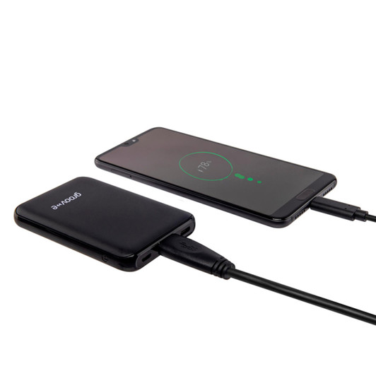Groov-e GVCH5000BK Portable Power Bank│Dual Input & Output Ports│Black│InUK