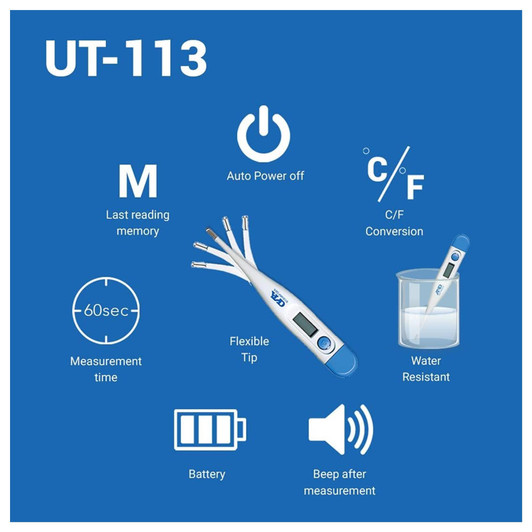 AND UT113 Auto Digital Flexible Tip Thermometer