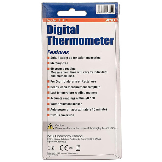 AND UT113 Auto Digital Flexible Tip Thermometer