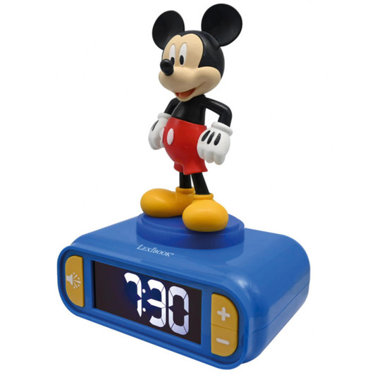 Lexibook RL800MCH 3D Mickey Mouse Childrens Clock with Night Light