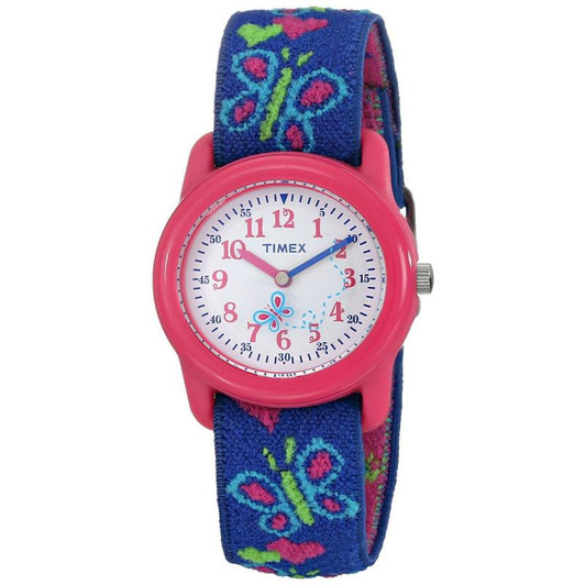 Timex T89001 Kids Childrens Butterflies & Hearts Watch Washable Strap Water Res.
