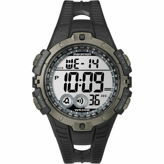 Timex T5K802 Men's Marathon Full-Size Watch Digital Water Resistance Black/Grey