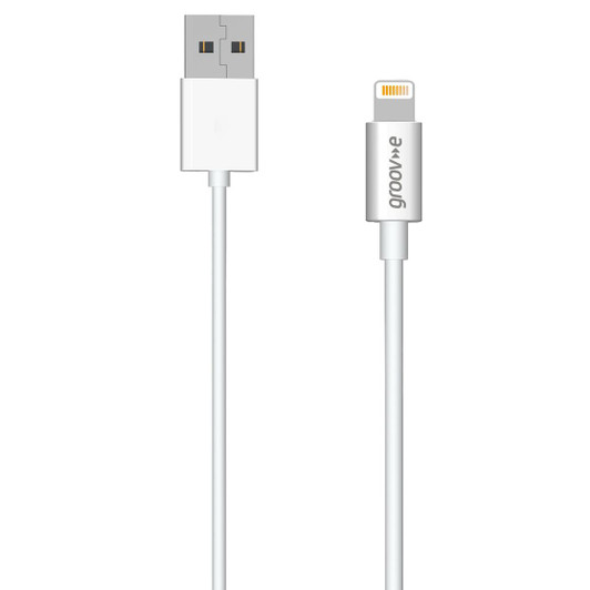 Groov-e MFI Lightning to USB-A Charging Cable 1M - White