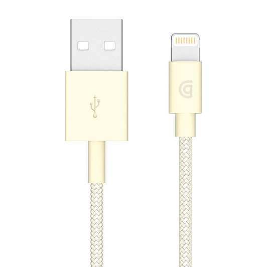 Griffin Charge/Sync Braided Cable with Lightning Connector 1M - Gold