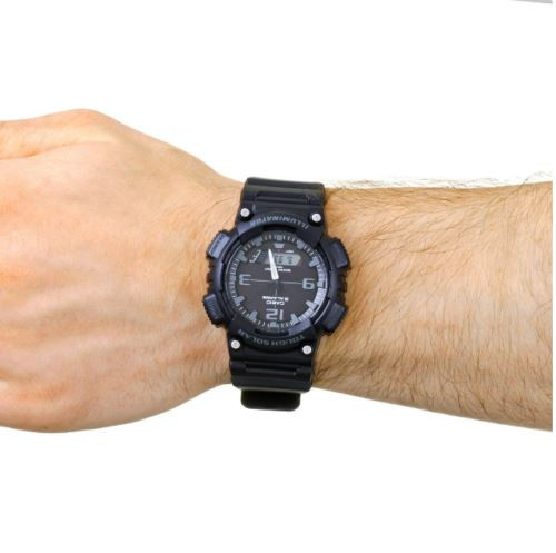 Casio Solar Power Analogue Watch for Men Water Resistant Dual Countdown Timers