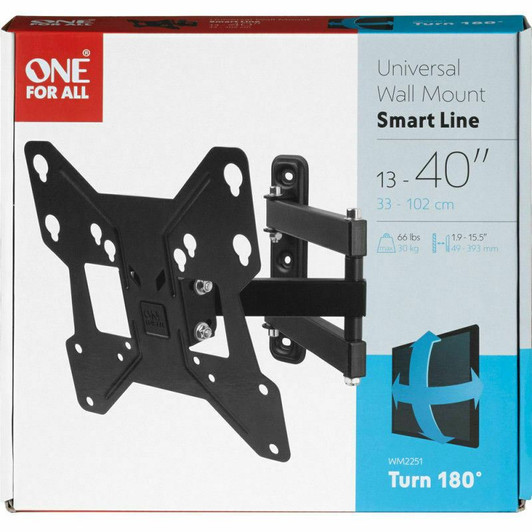 One For All WM2251 Wall Mount TV Bracket Smart Series 13-40 inch Turn 180