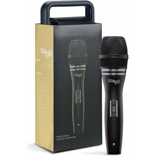 Stagg Professinal Cardioid Dynamic Microphone +Cable Zinc Alloy Body Black SDM90