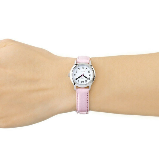 Timex T79081 My First Timex Children Kids Watch Analogue Dial Pink Leather Strap