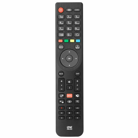 One For All Replacement Telefunken TV Remote Control Black No Setup Req URC1918