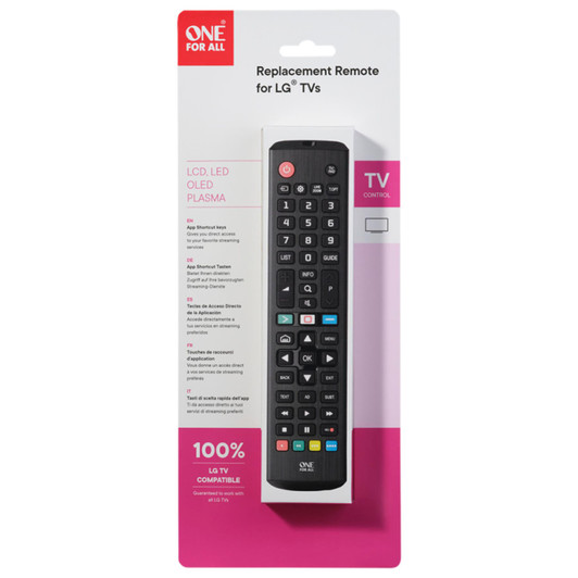 One For All URC4911 Replacement LG TV Remote Control Works with ALL LG TVs