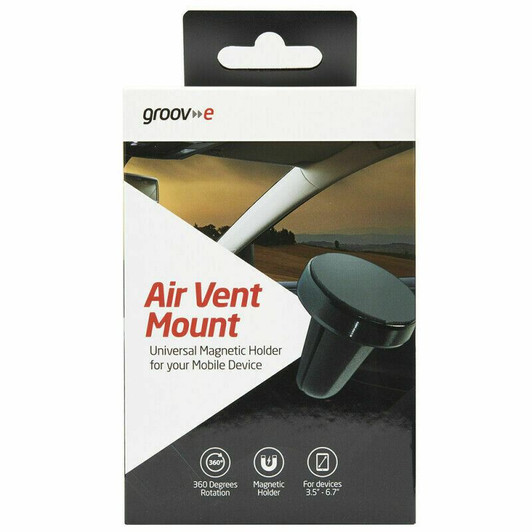 Groov-e Air Vent Mount Universal Magnetic Holder Use For Mobile Device GVWM4BK