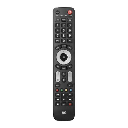 One For All URC7145Evolve 4 in 1 Universal Remote Control For TV/Cable/DVD Black