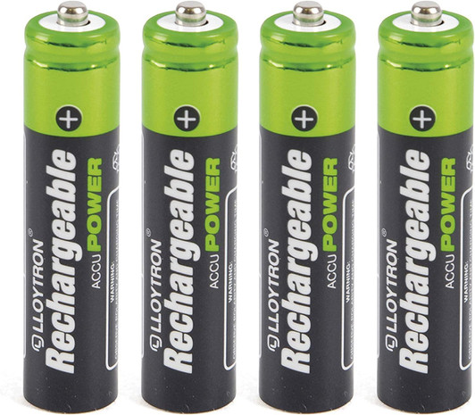 Lloytron B014 Ni-MH AAA Rechargeable Batteries Accu Power 550mAh 4 Pack