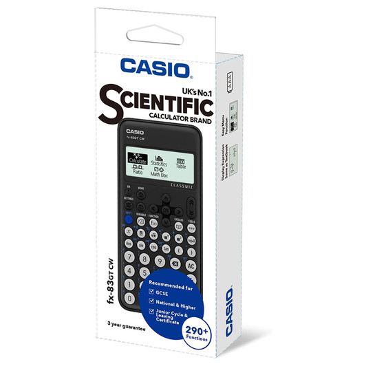 Casio FX-83GTCW ClassWiz GCSE Scientific Calculator with LCD Display Black