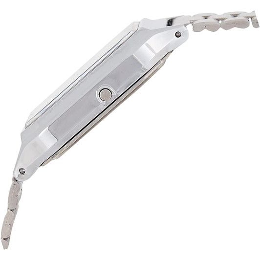 Casio Classic Dual time Watch for Men's Water Resistant Silver with White Dial