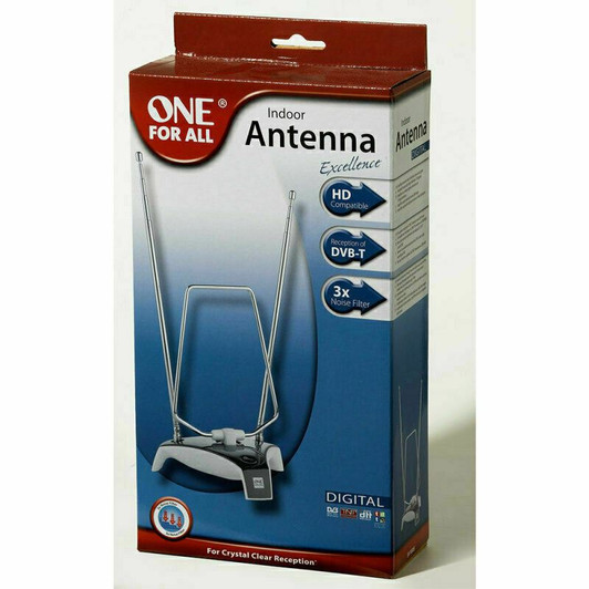 One For All Indoor Aerial Antena HD Compatible 3 x Noise Filter Freeview / DAB