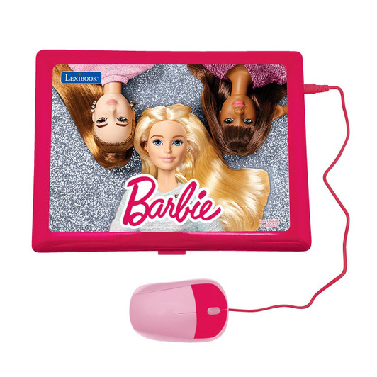 Lexibook JC598BBi2 Barbie, Educational and Bilingual Laptop in English/Spanish, Toy for Children with 124 Activities to Learn, Play Games and Music, Pink