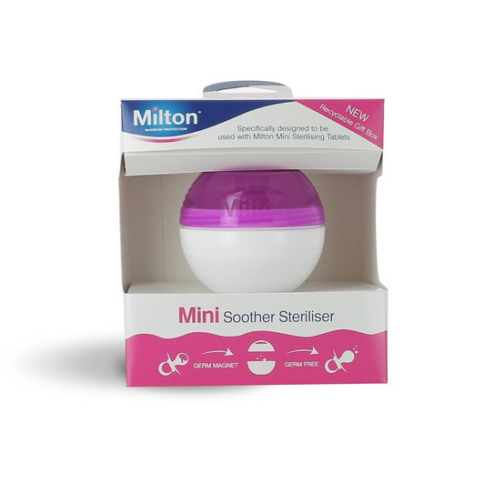 Milton Mini Soother Leak Proof Soother / Teat / Dummy's Steriliser Purple