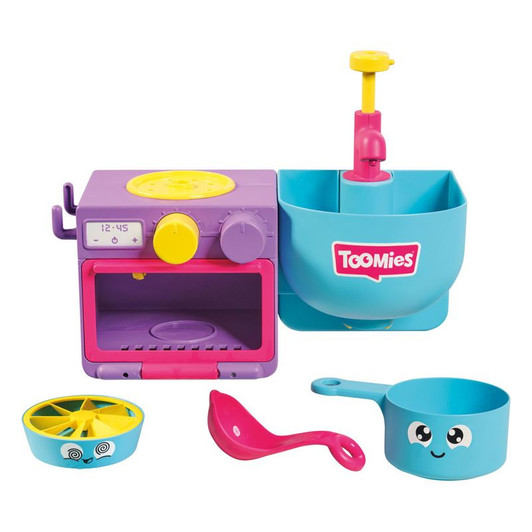Toomies E73264 Bubble & Bake Bathtime Kitchen Themed Bubble Making Toy