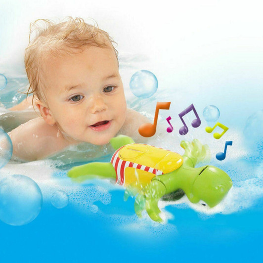 Tomy Swim & Sing Turtle Preschool Children's Baby Bath Toy Water Activity Toy