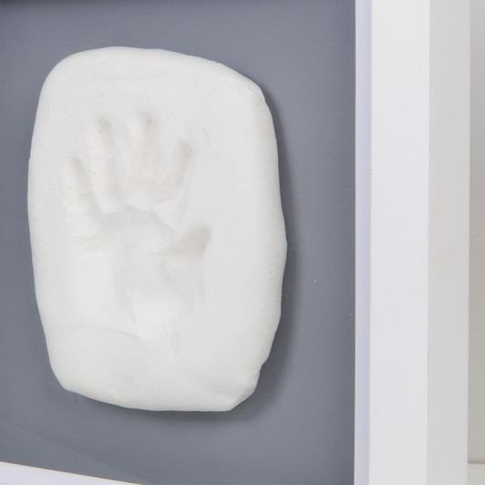 Bambino White Photo Frame & Clay Print Kid's Tiny Handprint Gift For Newborn