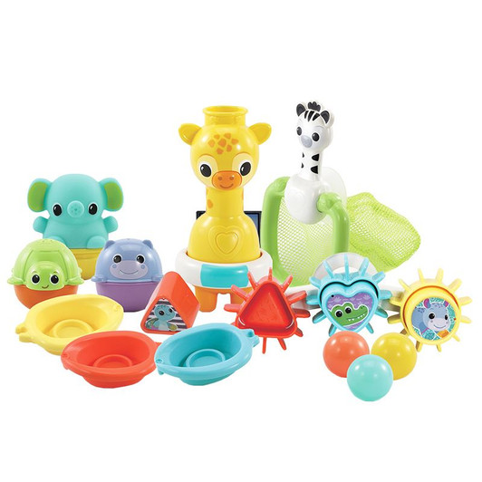 VTech 6-in-1 Bath Set Bathtub Toy inc Stacking Linking Boats for Babies & Infants