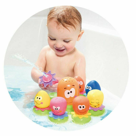 Tomy Bath Playset Octopals Aquafun Toy With Water Squirting Bathtime/Funtime Toy