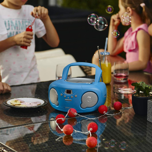 Groov-e Original Boombox Portable CD Player with AM/FM Radio LED Display