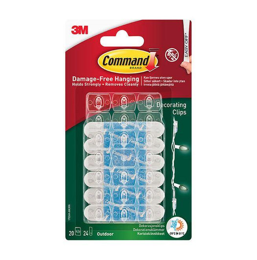3M Command Outdoor Decorating Clips│Removes Cleanly│Holds Strongly│Easy to apply