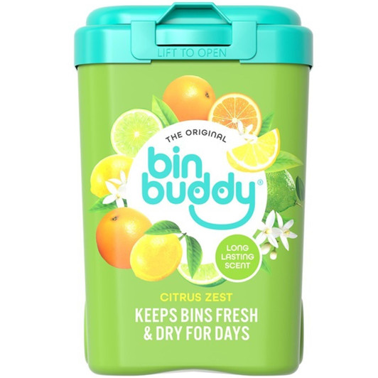 Bin Buddy Fresh Citrus Zing Wheelie Bin Dustbin Freshner Eliminates Smells 450gm