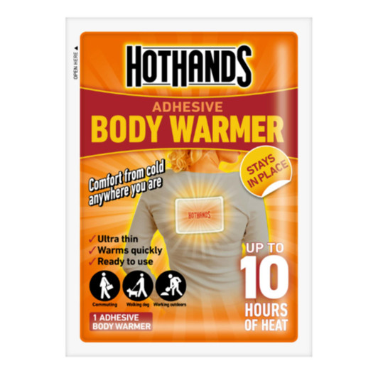 Hot Hands Adhesive Quick Body Warmer│Ultra Thin│Ready to Use│Up to 10 Hrs of Hit