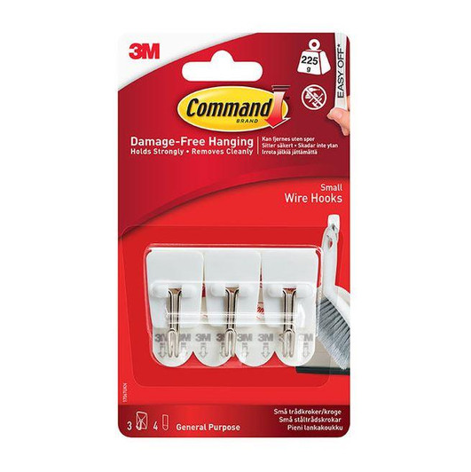 3M Command Utensil Hooks│Light-Weight│Damage Free│Holds Strongly 225g│Easy Apply