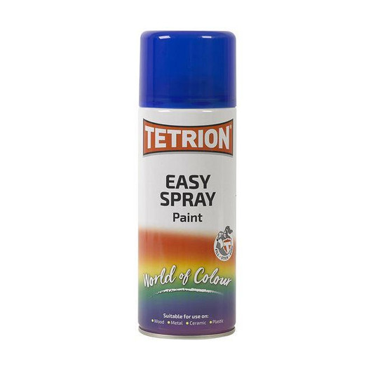 Tetrion Easy Spray All Purpose Paint│Wood, Metal, Ceramic,Plastic│Mid Blue│InUK