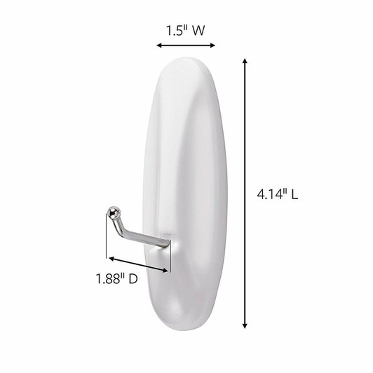 3M Command Large Wire Hookr│Hold Strongly Up to 2.2kg│Damage-Free Hanging│White